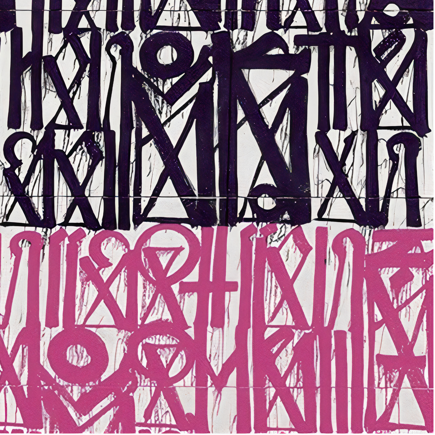 RETNA Style Purple & Pink Graffiti Abstract – Hand-Painted Urban Wall Art