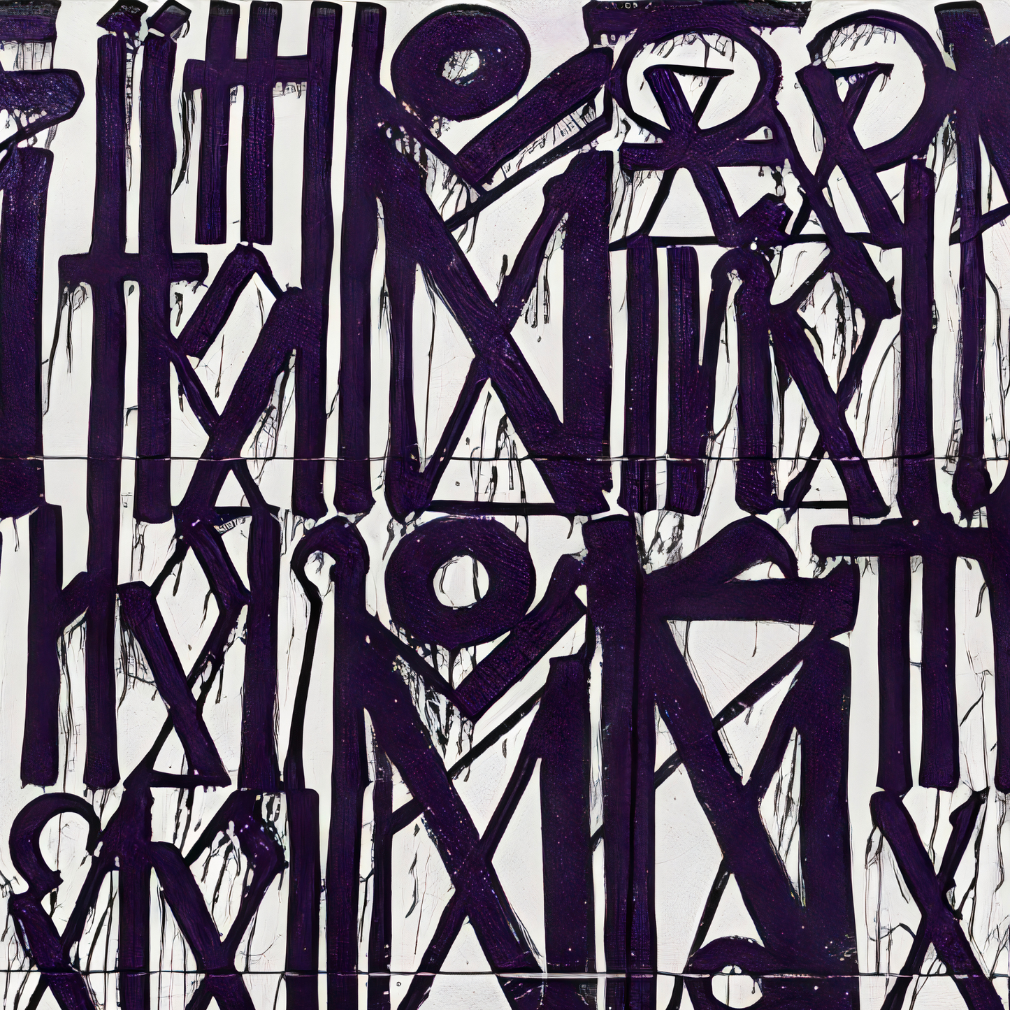 RETNA Style Purple & Pink Graffiti Abstract – Hand-Painted Urban Wall Art