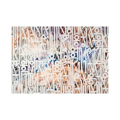 Multicolour Abstract Calligraphic Graffiti Painting