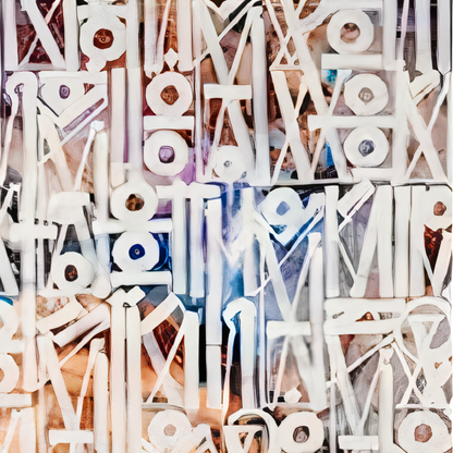 Multicolour Abstract Calligraphic Graffiti Painting