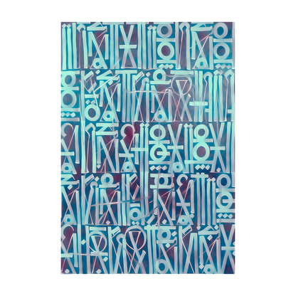 Pink & Purple Calligraphic Abstract Wall Art – Hand-Painted Contemporary Canvas