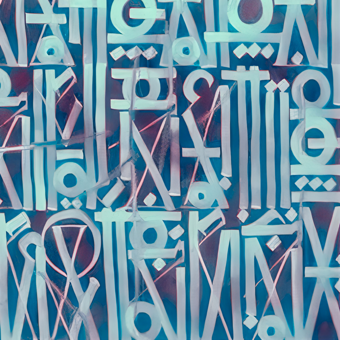 Retna Style Calligraphic Abstract Wall Art – Hand-Painted Contemporary Canvas