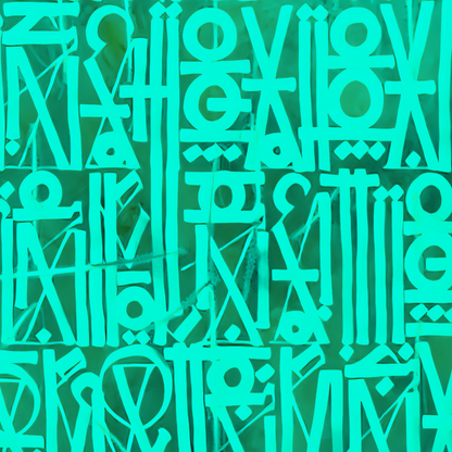 Bright Green Calligraffiti Modern Wall Art – Hand-Painted Canvas