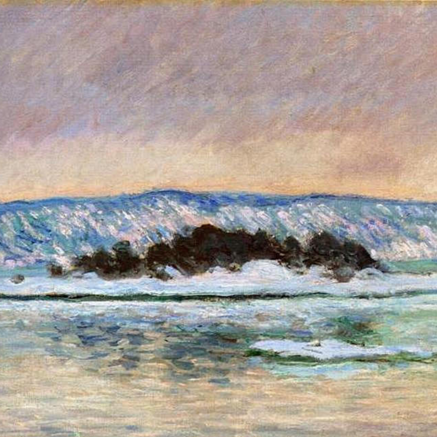 Monet Reproduction Ice Floes on the Seine – Hand-Painted Impressionist Winter Landscape