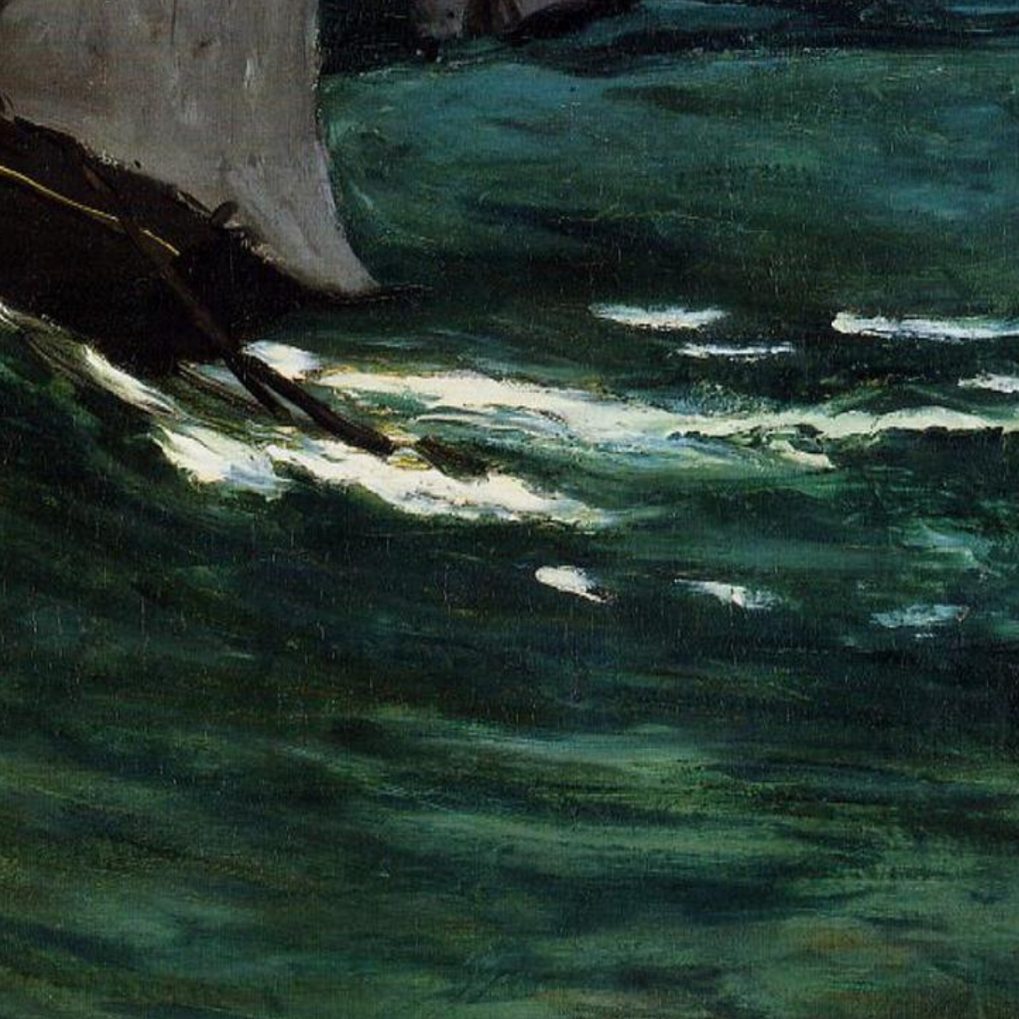 Monet Reproduction Fishing Boats at Sea – Hand-Painted Impressionist Seascape