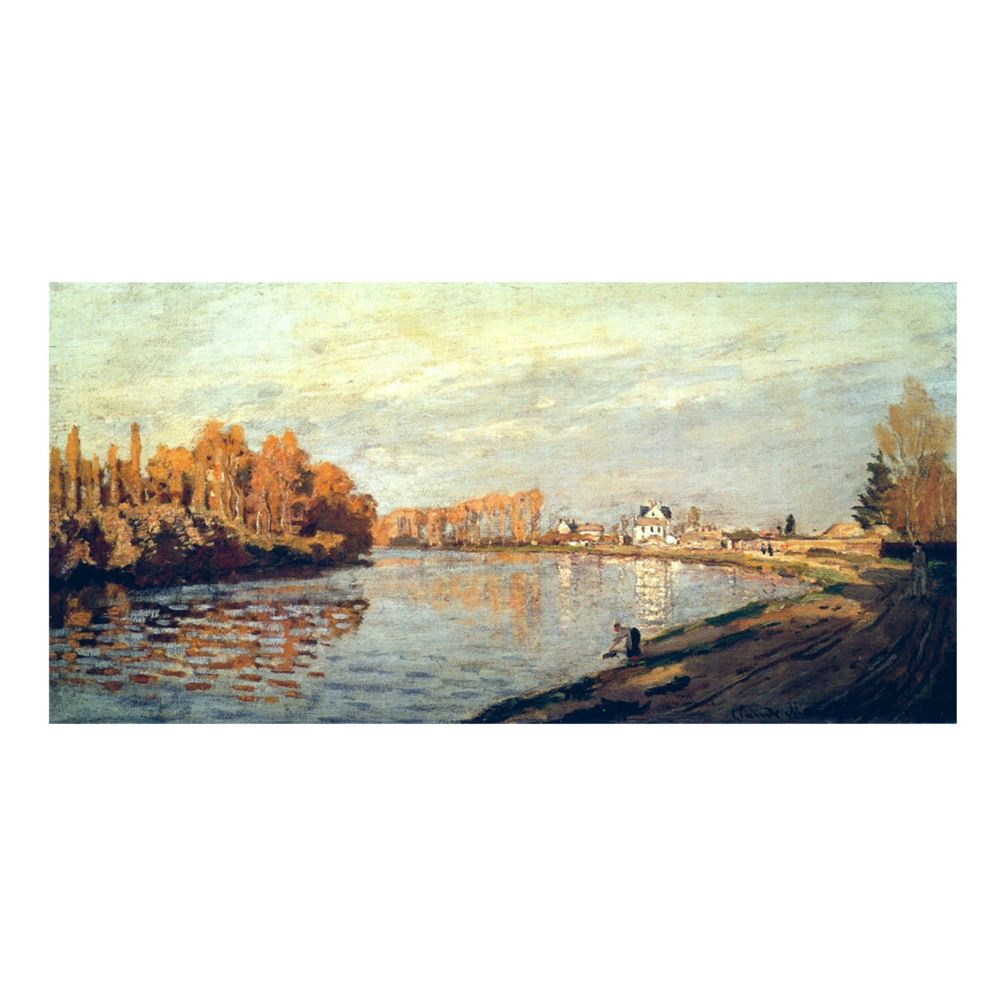 Monet Reproduction Autumn on the Seine at Argenteuil – Hand-Painted Impressionist Canvas