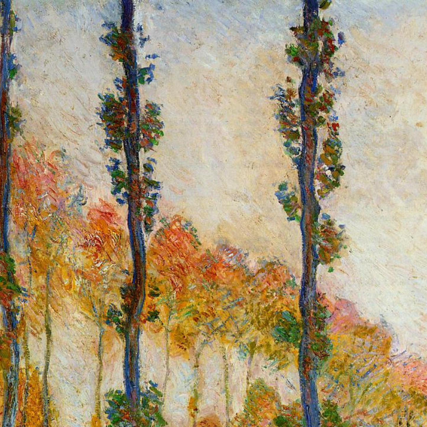 Monet Reproduction Poplars on the Epte River – Hand-Painted Impressionist Canvas