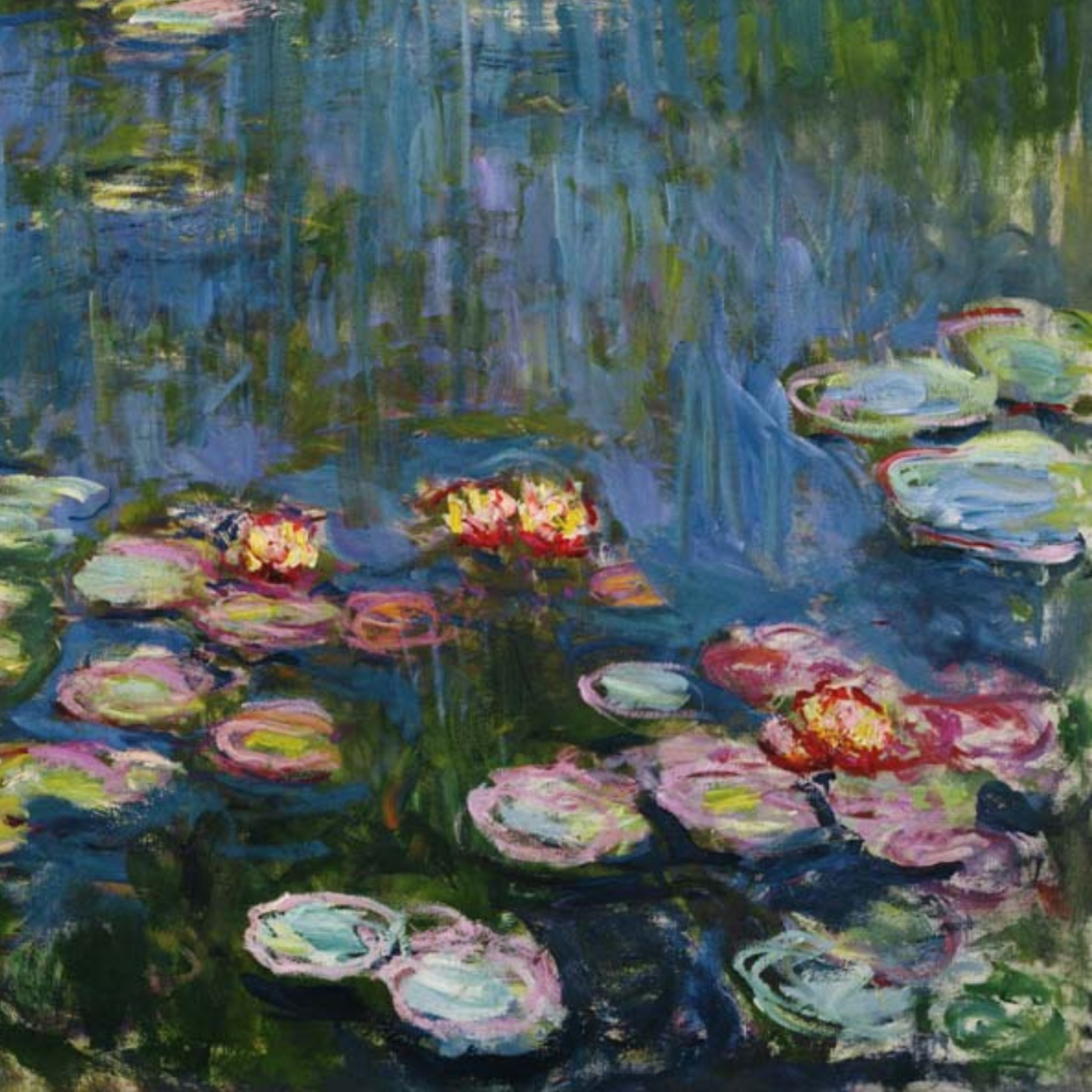 Monet Reproduction Water Lilies – Hand-Painted Impressionist Canvas