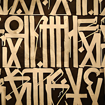 Gold Black & Red Calligraffiti Canvas – Hand-Painted Abstract Art