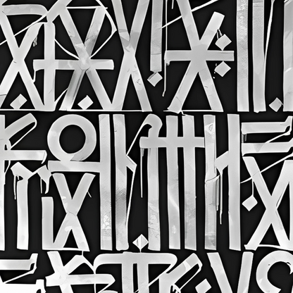 Black, White & Red Calligraffiti Abstract Canvas – Hand-Painted Wall Art