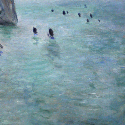 Arte da parete in stile espressionista blu scuro Pollok