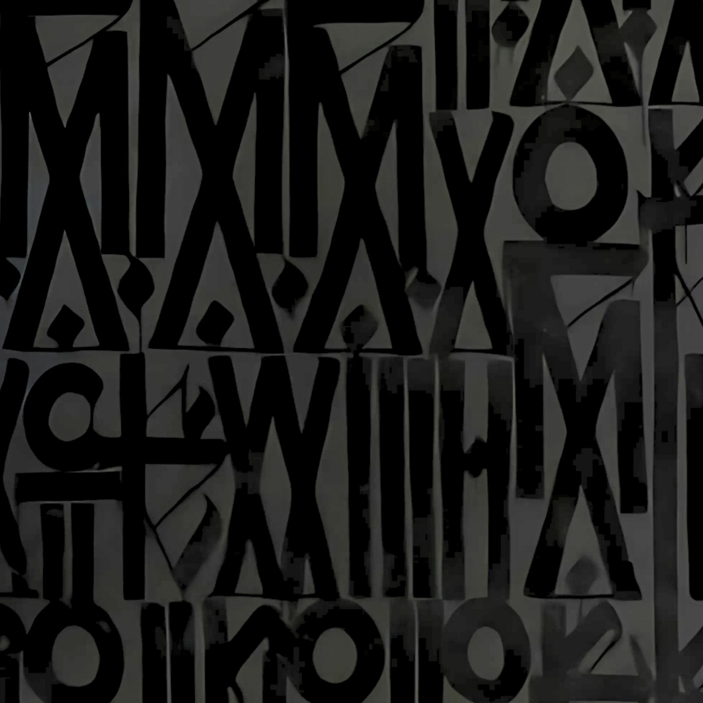 RETNA Style Black-on-Charcoal Calligraffiti – Hand-Painted