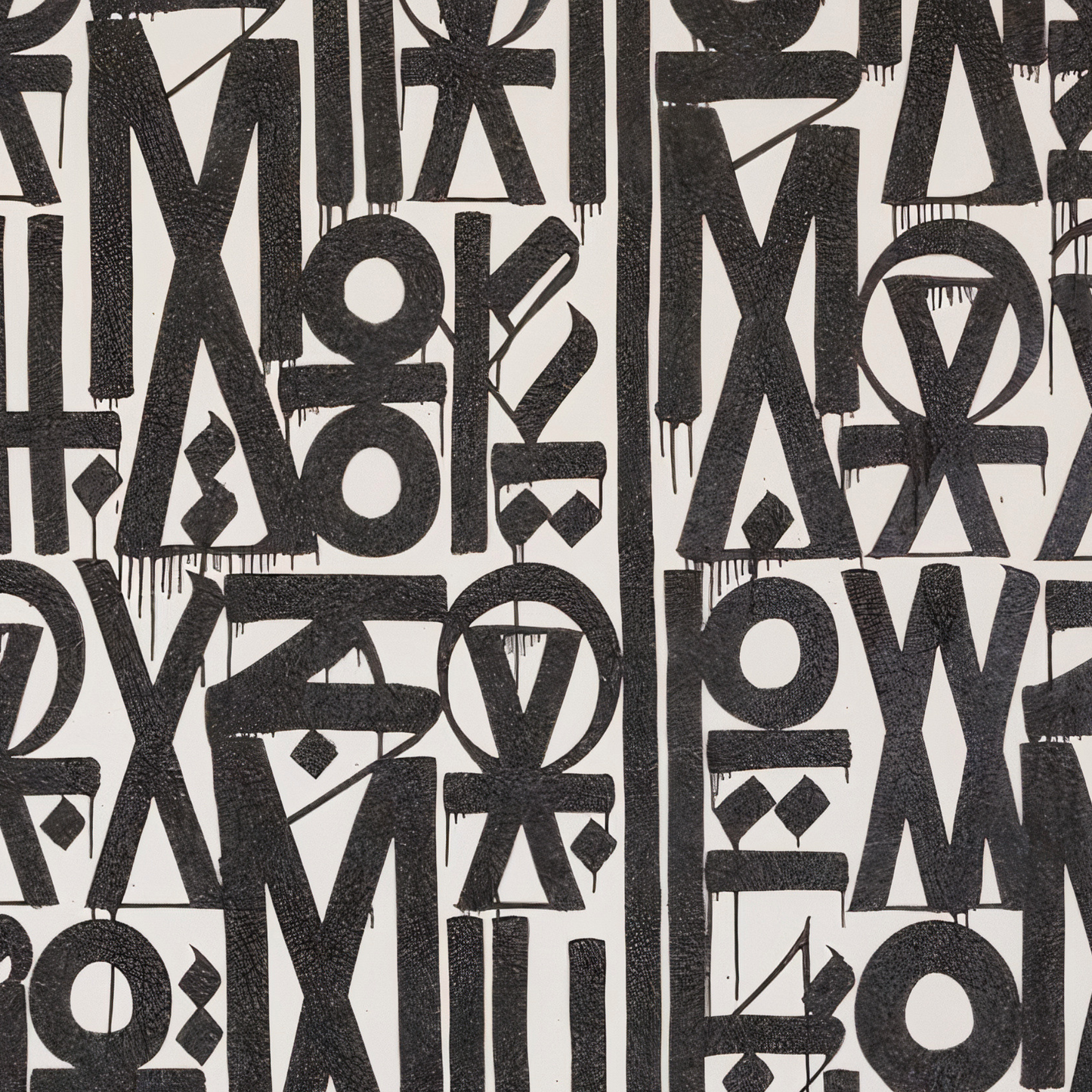 Black & White Retna-Inspired Abstract Graffiti Canvas – Hand-Painted Modern Wall Art