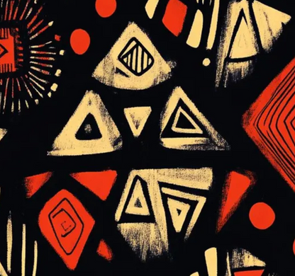 Geometric Modern Abstract Painting – Hand-Painted Canvas Wall Art