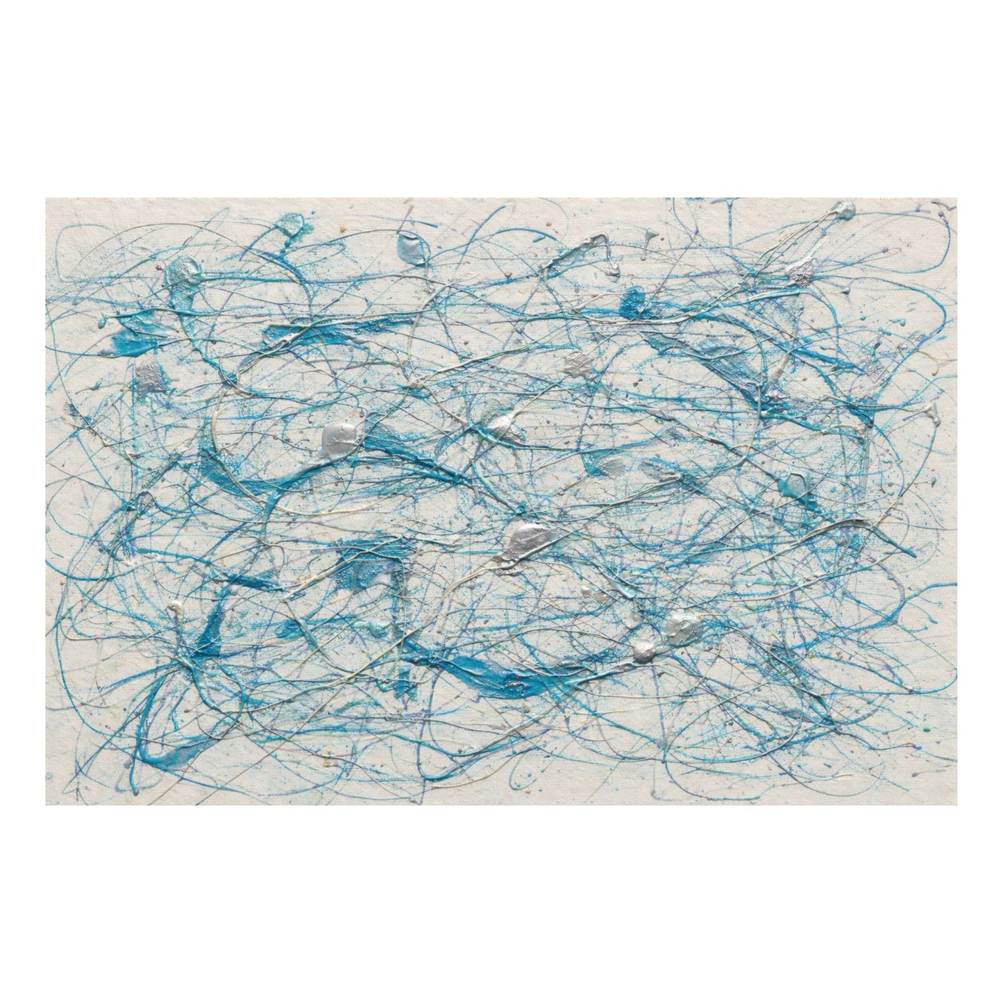 Pollock-Inspired Red, Black & Yellow Drip Painting – Hand-Painted Abstract Canvas Wall Art