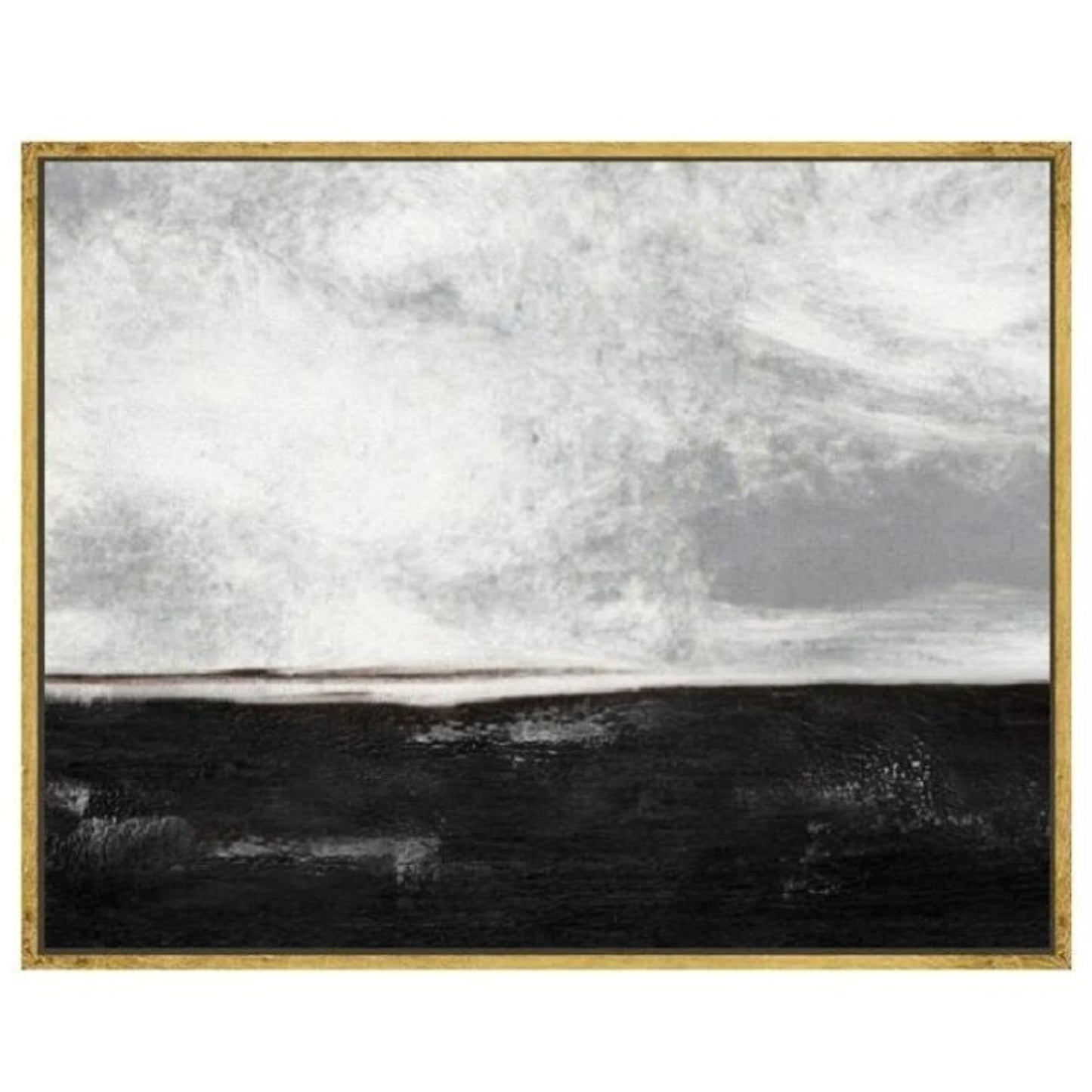 Abstract Black Skyline Sea Nordic Minimalism Art