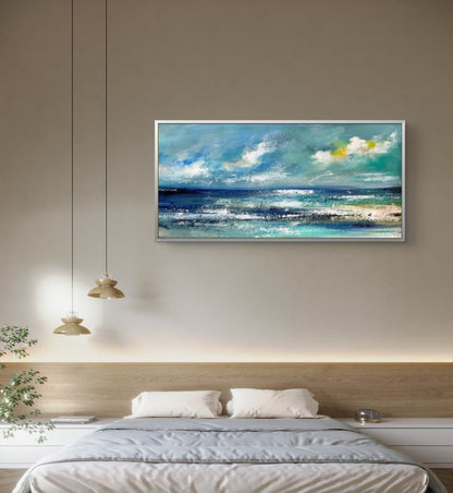 Abstract Contemporary Silent Sea Textured Painting