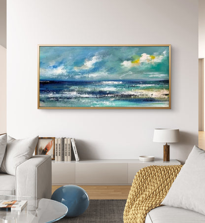Abstract Contemporary Silent Sea Textured Painting