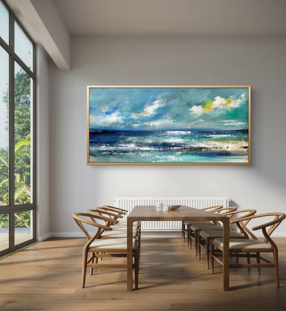 Abstract Contemporary Silent Sea Textured Painting