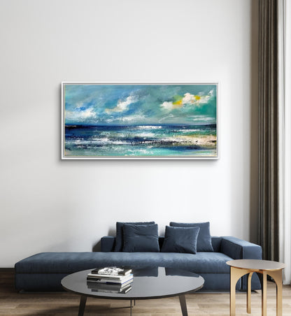 Abstract Contemporary Silent Sea Textured Painting