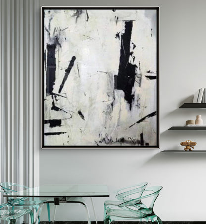 Abstract Monochrome Expressions Handmade Oil Painting