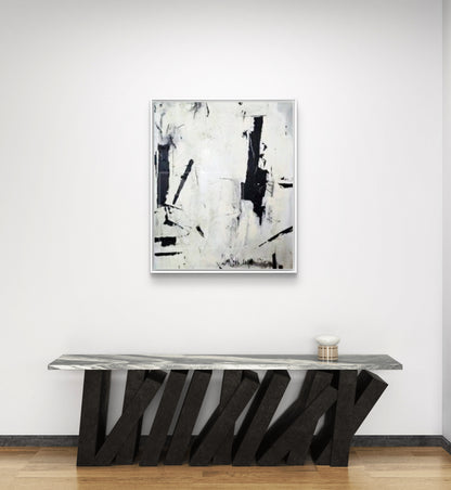 Abstract Monochrome Expressions Handmade Oil Painting