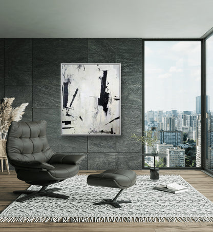 Abstract Monochrome Expressions Handmade Oil Painting