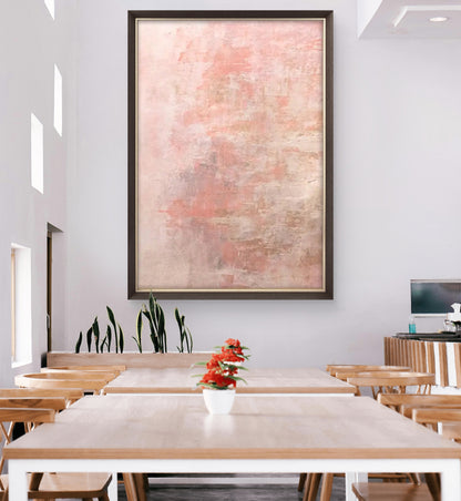 Art texturé lourd de style béton rose abstrait