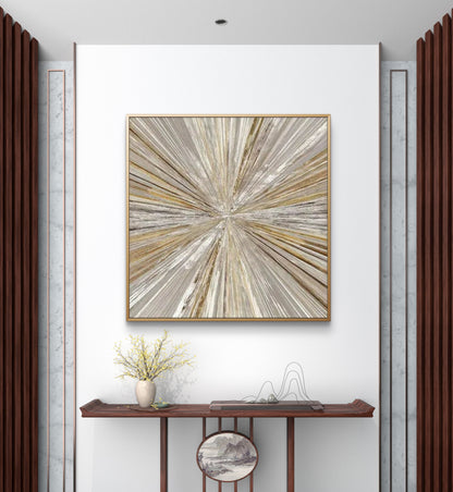 Abstract Silver Gold Shimmering Light Textured Art
