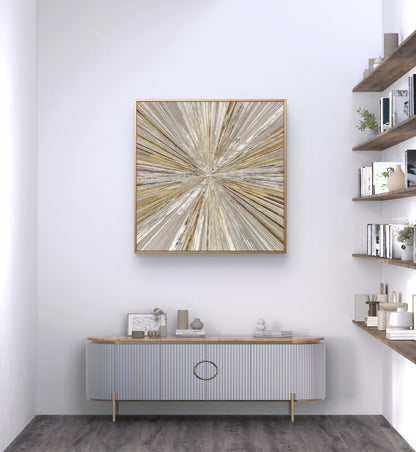 Abstract Silver Gold Shimmering Light Textured Art