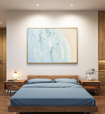 Abstract Swimming Seascape Handmade Oil Painting
