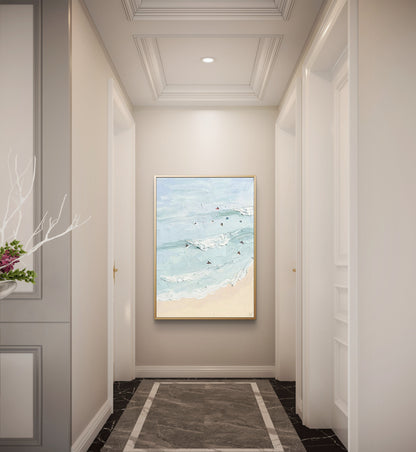 Abstract Swimming Seascape Handmade Oil Painting