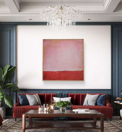 Acrylic Two Tone Blush Pink Textured Oil Painting