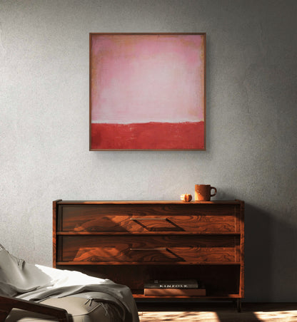 Acrylic Two Tone Blush Pink Textured Oil Painting