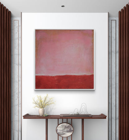 Acrylic Two Tone Blush Pink Textured Oil Painting