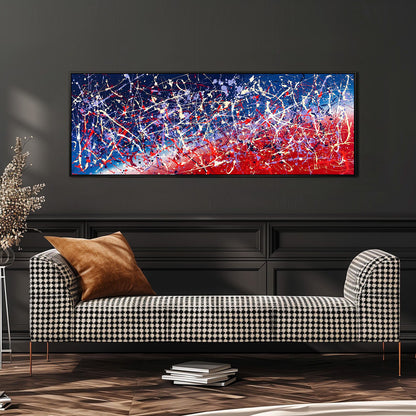 Large Pollock Inspired Abstract Painting | Hand Painted Wall Art