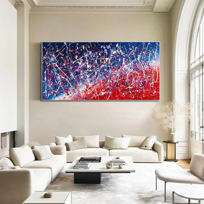 Large Pollock Inspired Abstract Painting | Hand Painted Wall Art