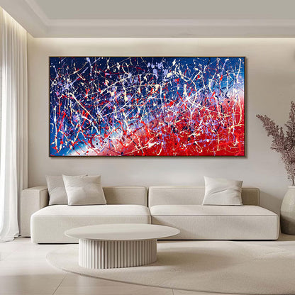 Large Pollock Inspired Abstract Painting | Hand Painted Wall Art