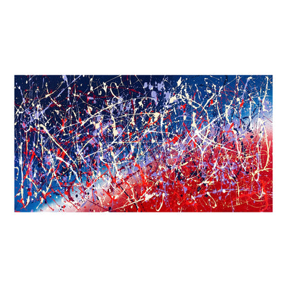 Large Pollock Inspired Abstract Painting | Hand Painted Wall Art