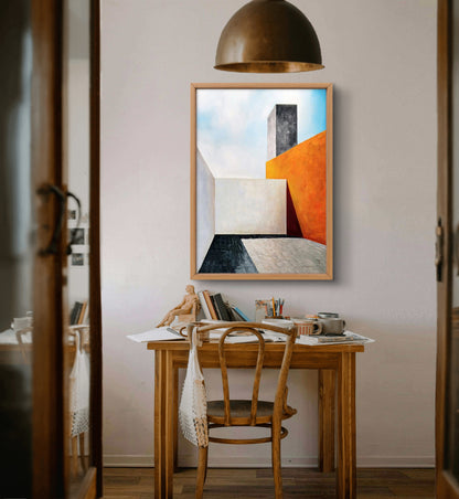 Architectural Landscape Decorative Abstract Painting