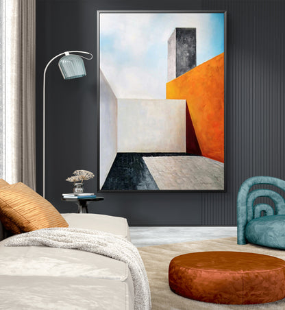 Architectural Landscape Decorative Abstract Painting