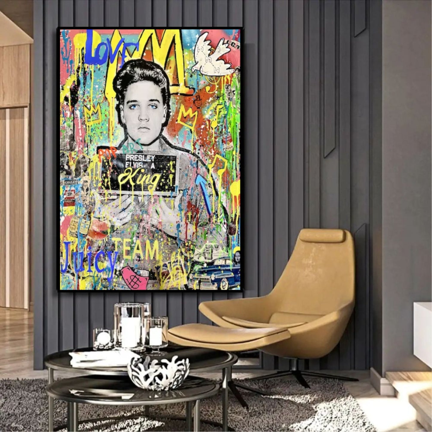 Banksy Famous Elvis Presley Pop Art Modern Painting