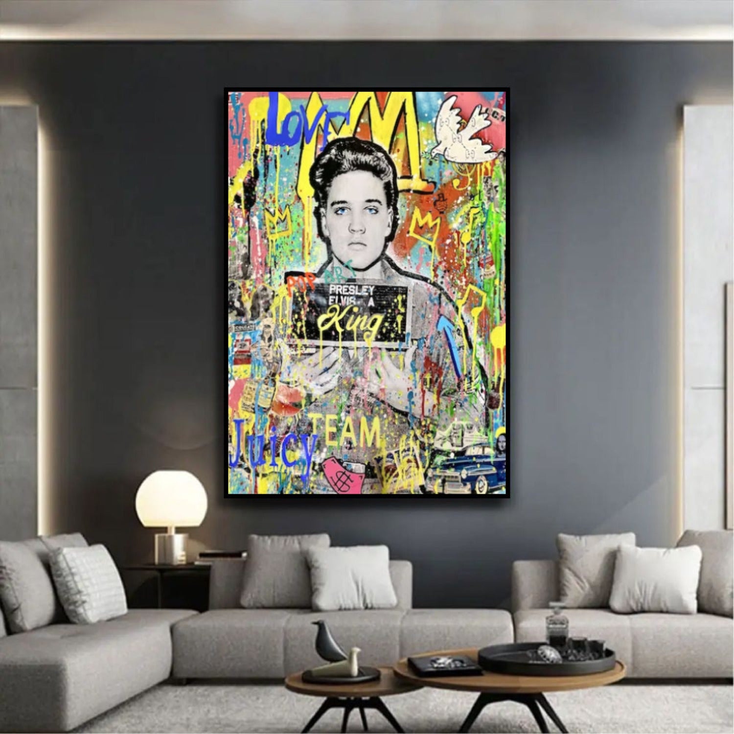 Banksy Famous Elvis Presley Pop Art Modern Painting