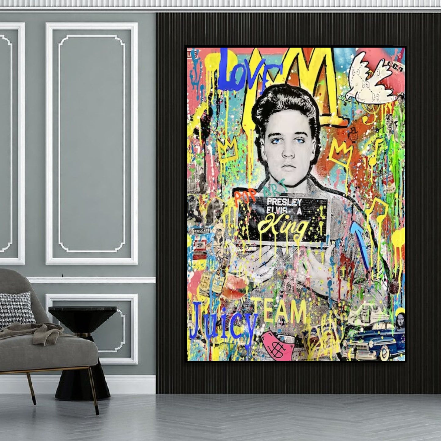 Banksy Famous Elvis Presley Pop Art Modern Painting