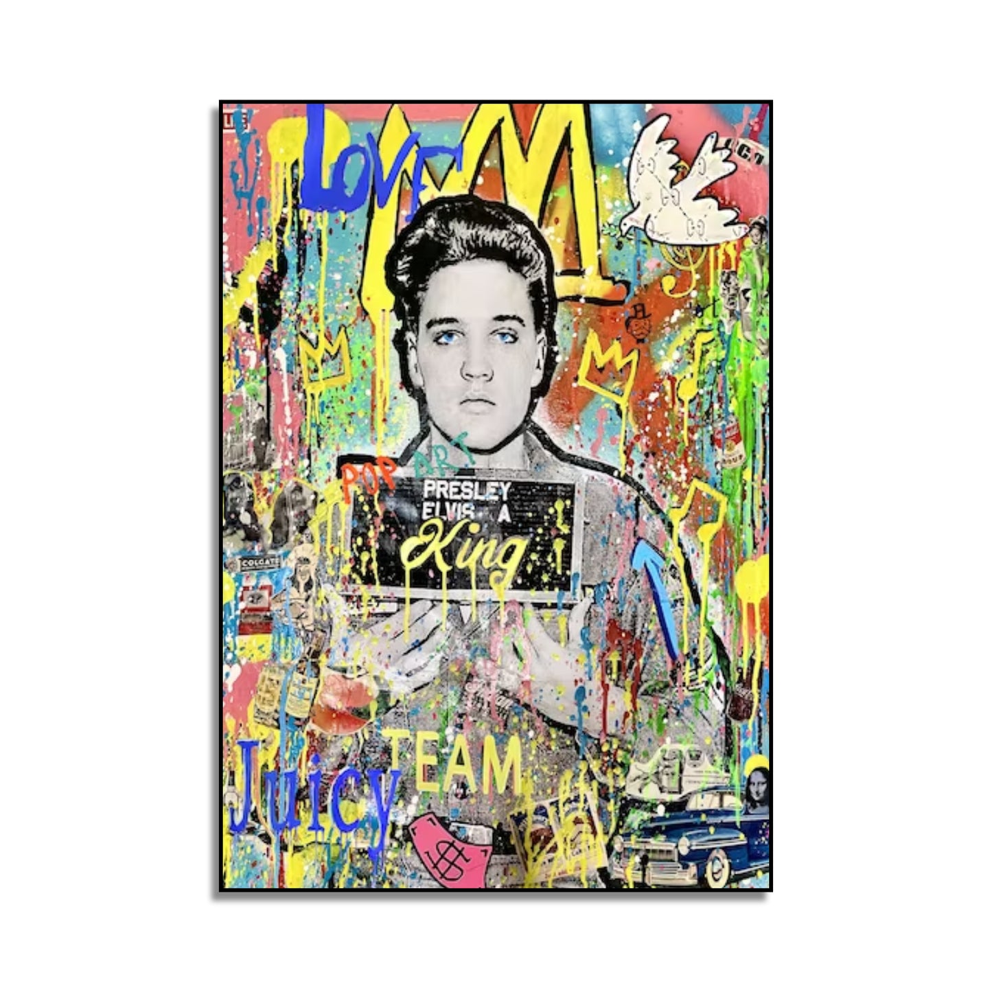 Banksy Famous Elvis Presley Pop Art Modern Painting