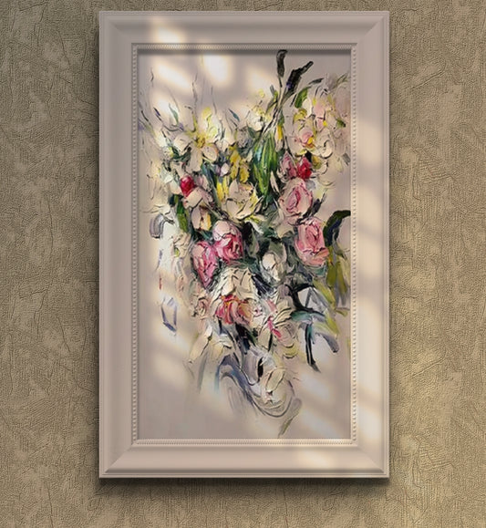 Beautiful Abstract Floral Heavy Textured Painting