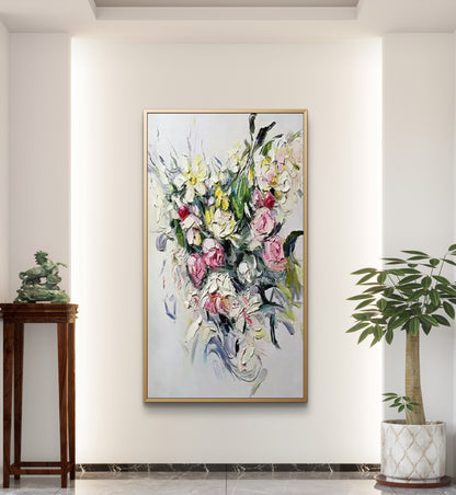 Beautiful Abstract Floral Heavy Textured Painting