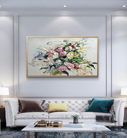 Beautiful Abstract Floral Heavy Textured Painting