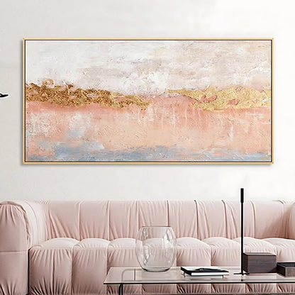 Beautiful Nordic Style Blush Pink Textured Painting