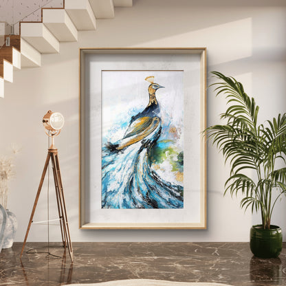 Beautiful Peacock 100% Hand Painted Modern Artwork